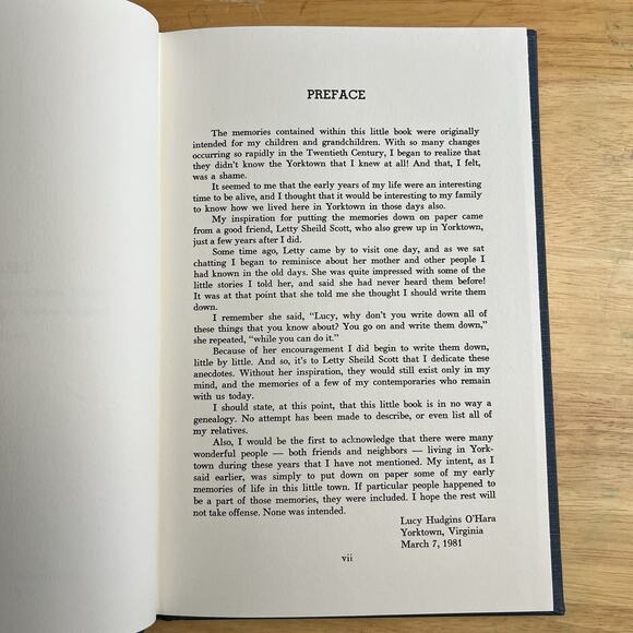 Yorktown As I Remember by Lucy H OHara Vintage First Edition Hardcover History - Picture 5 of 11